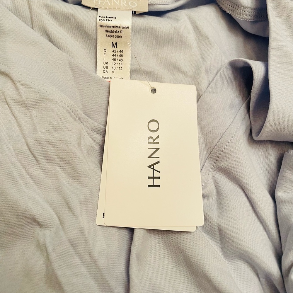 Hanro Pure Essence Long Sleeved Nightgown 77947 NWT